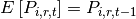E\left[P_{i, r, t}\right]=P_{i, r, t-1}